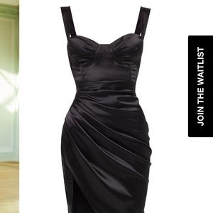 Black draped corset dress - never worn!
